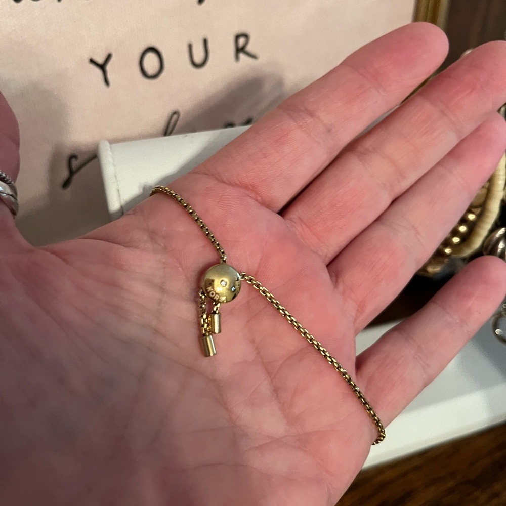 Michael Kors Tortoise and Gold-tone Maritime Link Bracelet (only) - Picture 2 of 11